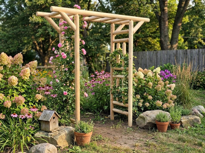 Outdoor Wooden Arbor - Cedar Creek Rustic Furniture