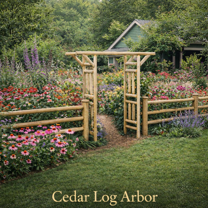 Outdoor Wooden Arbor - Cedar Creek Rustic Furniture