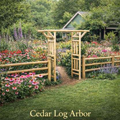Outdoor Wooden Arbor - Cedar Creek Rustic Furniture