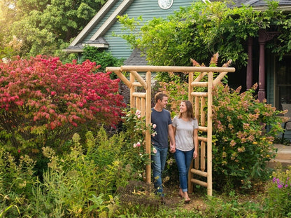 Outdoor Wooden Arbor - Cedar Creek Rustic Furniture