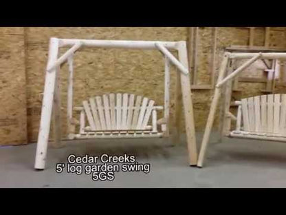 Wooden Porch Swing with Canopy
