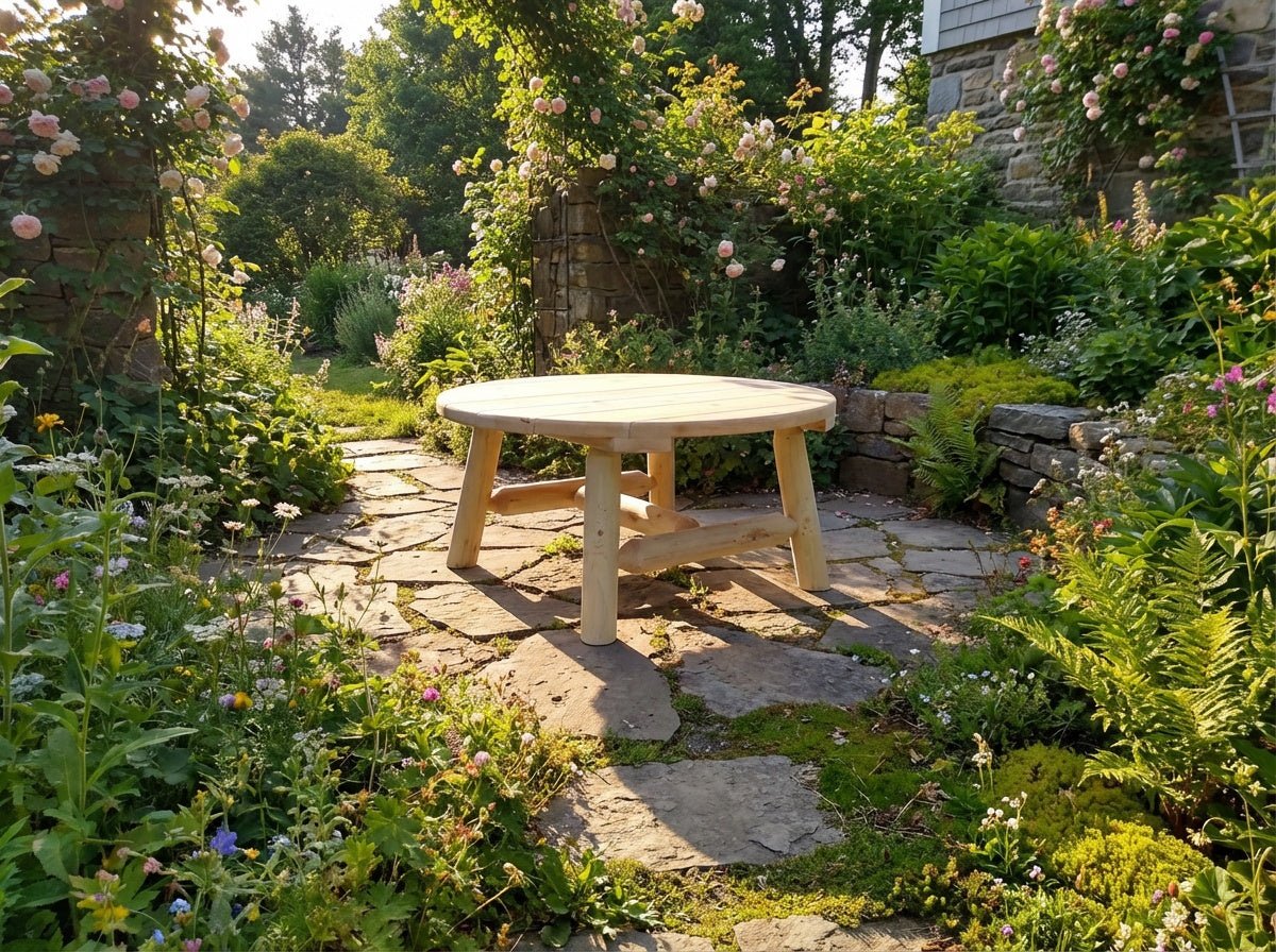 Round cedar table - Cedar Creek Rustic Furniture