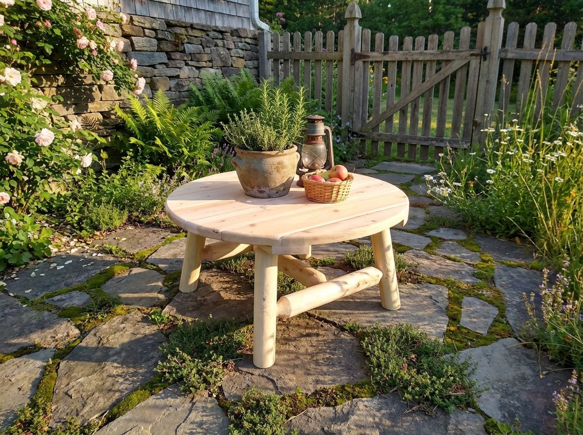 Round cedar table - Cedar Creek Rustic Furniture