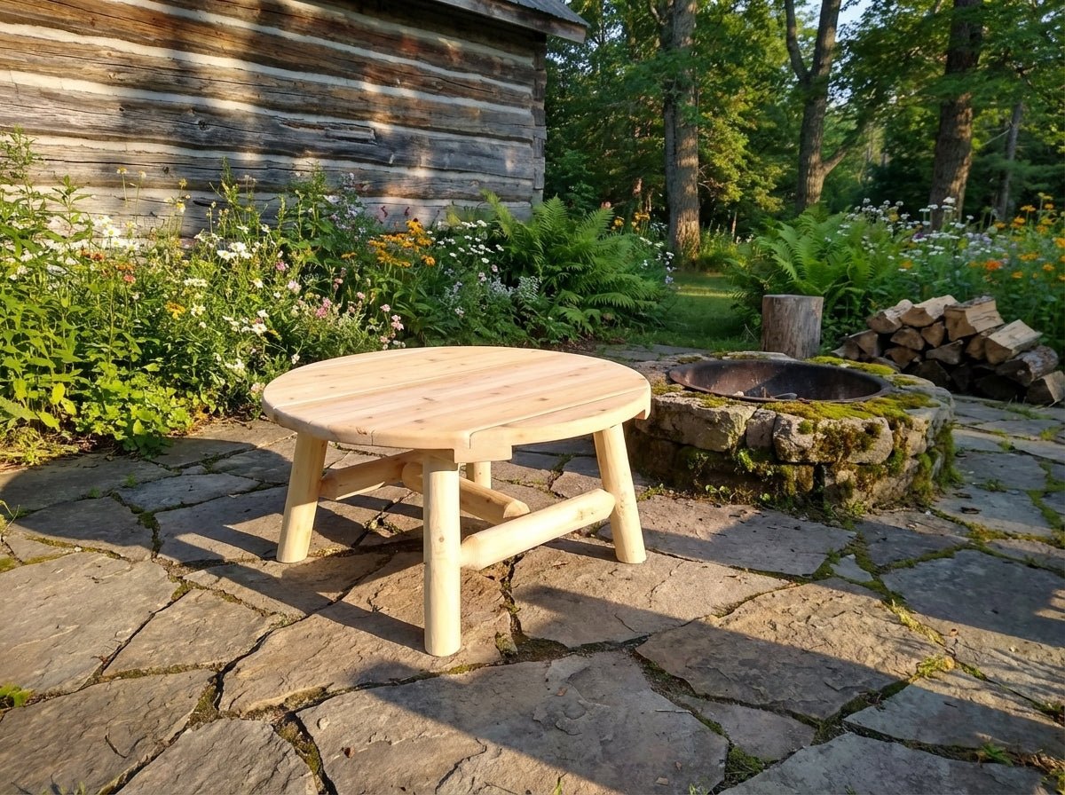 Round cedar table - Cedar Creek Rustic Furniture