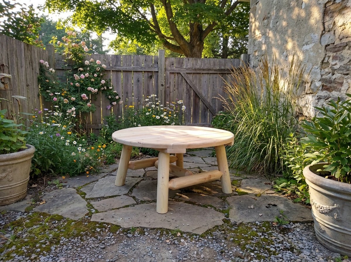 Round cedar table - Cedar Creek Rustic Furniture