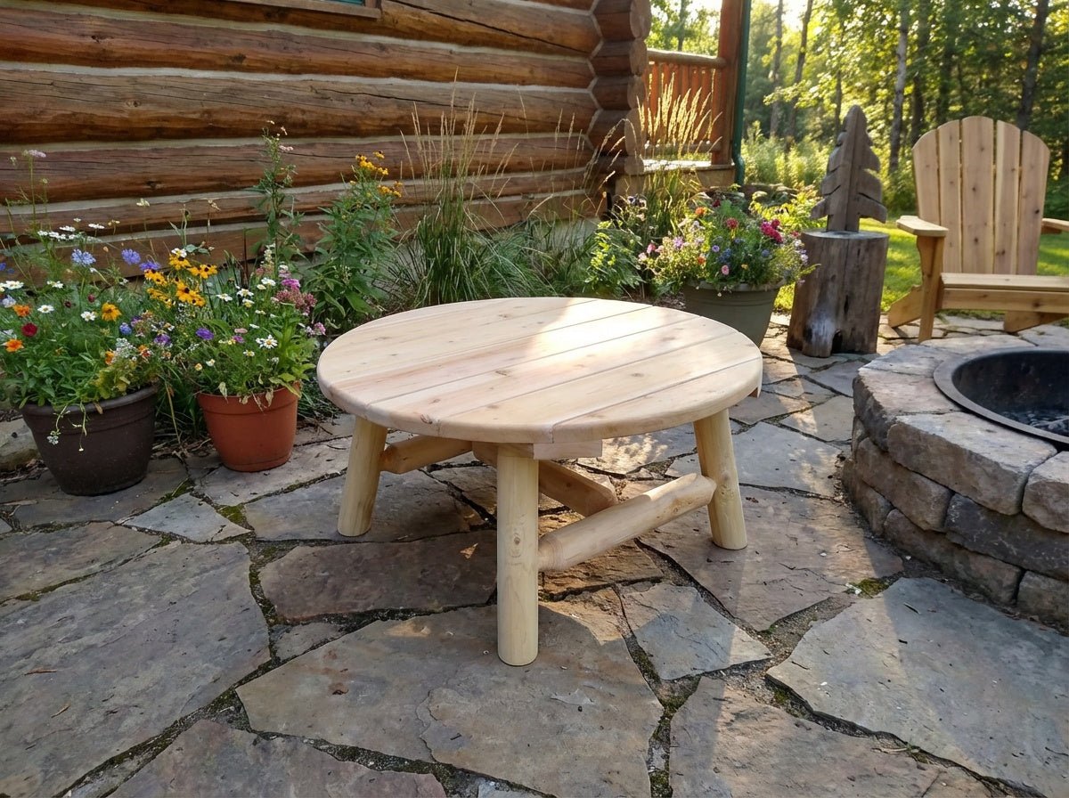 Round cedar table - Cedar Creek Rustic Furniture