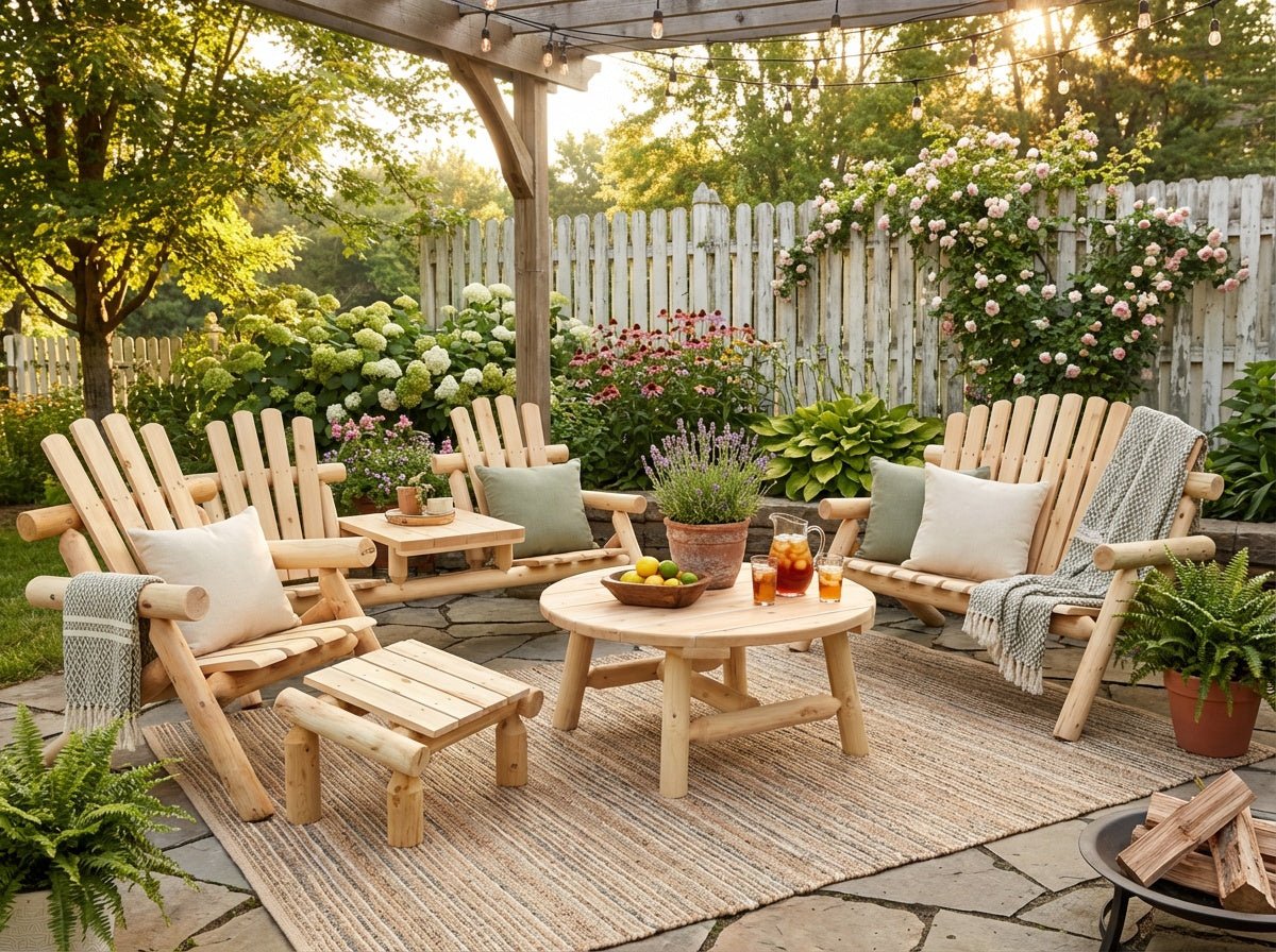 Round cedar table - Cedar Creek Rustic Furniture
