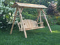 Rustic Log 5' Log Swing with Canopy - Cedar Creek Rustic Furniture