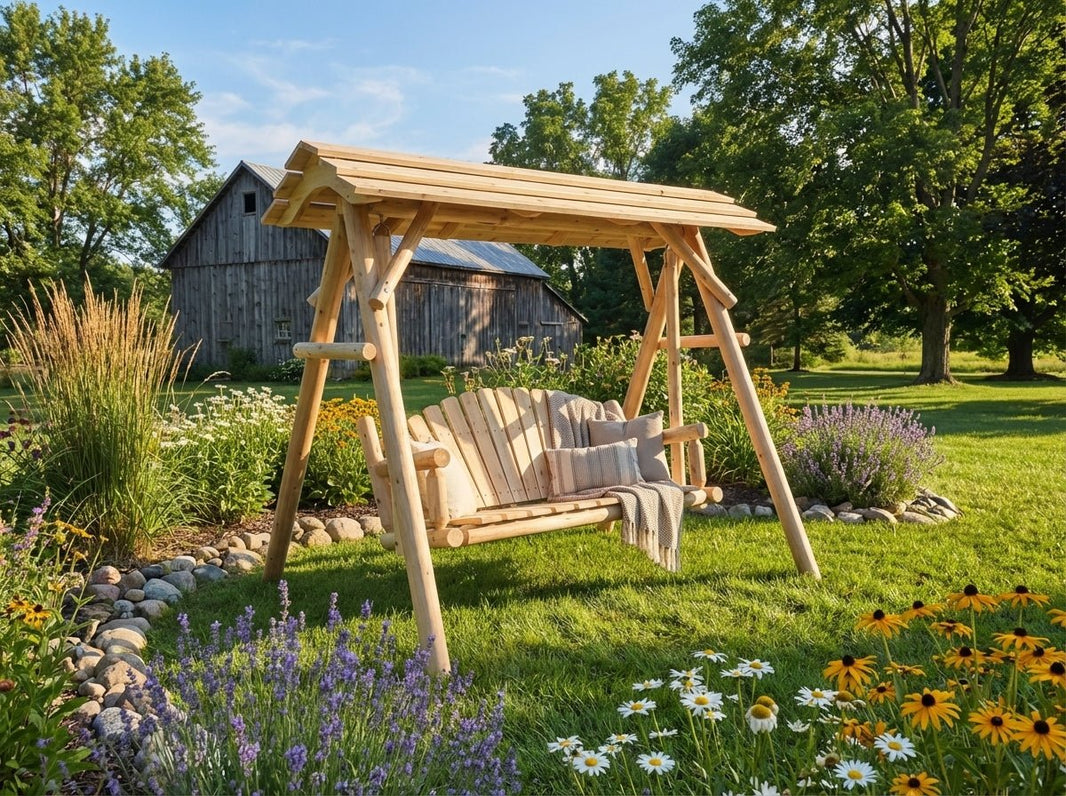 Yard Swings for Adults | Outdoor Wooden Swing Sets – Cedar Creek Rustic ...