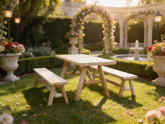 Solid Wood Farmhouse Dining Table - Cedar Creek Rustic Furniture