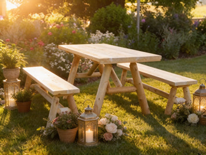 Solid Wood Farmhouse Dining Table - Cedar Creek Rustic Furniture