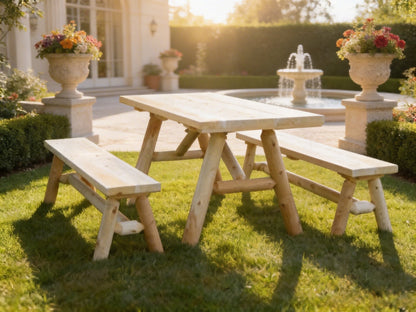 Solid Wood Farmhouse Dining Table - Cedar Creek Rustic Furniture