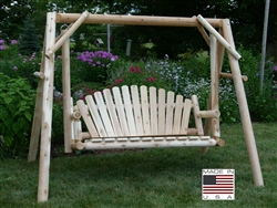 5' Cedar Log Garden Swing (economy)