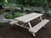 Outdoor Cedar Log Picnic Table