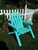 Adirondack Cedar Log Chair / Aqua Blue
