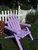 Adirondack Cedar Log Chair / Purple