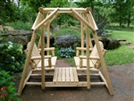 Cedar Creek Furniture manufactured Double Facing Log Glider Swing  made in USA
