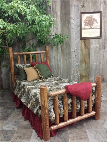 White Cedar Log Bed Cottage Style Bed Cedar Creek