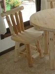 Cedar Creek Furniture Store custom crafts Rustic Cedar Log Dining Chairs made from Michigan white cedar.