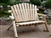 Cedar garden bench made in America from white cedar lumber and logs.